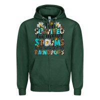 Sports Green ive survived too many storms to be bothered by rai Zipper Hoodie - NancyCooperArtShop