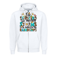 White ive survived too many storms to be bothered by rai Zipper Hoodie - NancyCooperArtShop