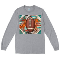 Heather Grey american football serape glittertumbler Long Sleeve Tee - Jasminsmagicworld
