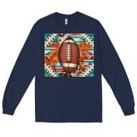 Navy american football serape glittertumbler Long Sleeve Tee - Jasminsmagicworld