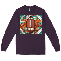 Plum american football serape glittertumbler Long Sleeve Tee - Jasminsmagicworld