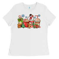 White christmas coffee cups Ladies Tee - Zillion Design Studio