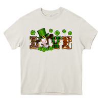 Cream st patricks love heifer Heavy Core Tee - Artiststas