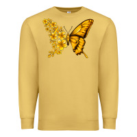 Antique Gold childhood cancer butterfly Premium Sweatshirt - Jasminsmagicworld