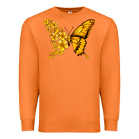 Carrot childhood cancer butterfly Premium Sweatshirt - Jasminsmagicworld