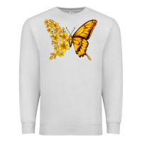 Dove Grey childhood cancer butterfly Premium Sweatshirt - Jasminsmagicworld