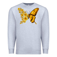 Heather Grey childhood cancer butterfly Premium Sweatshirt - Jasminsmagicworld