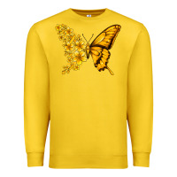 Lemon childhood cancer butterfly Premium Sweatshirt - Jasminsmagicworld
