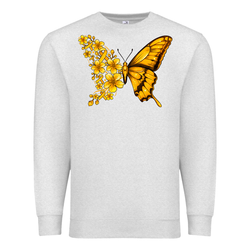 Childhood Cancer Butterfly Premium Sweatshirt by Jasminsmagicworld | Teevron