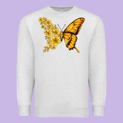 Childhood Cancer Butterfly Premium Sweatshirt Designed By Jasminsmagicworld