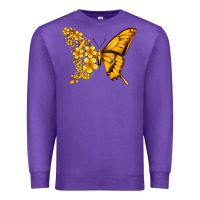 Purple childhood cancer butterfly Premium Sweatshirt - Jasminsmagicworld