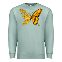 Seafoam childhood cancer butterfly Premium Sweatshirt - Jasminsmagicworld