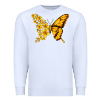 White childhood cancer butterfly Premium Sweatshirt - Jasminsmagicworld