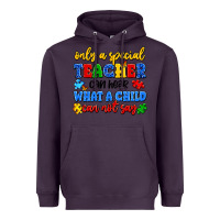 Plum only a special teacher can hear what a child can n Heavyweight Hoodie - Artiststas