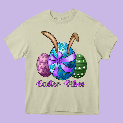 Heavy Core Tee easter bunny ear eggs easter vibes