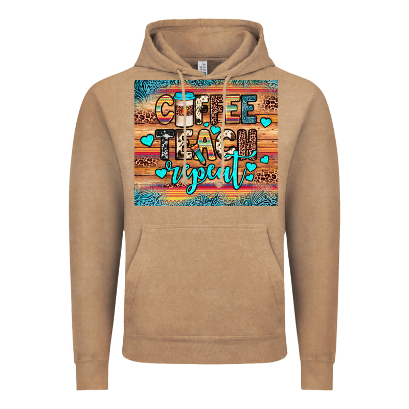 Coffee Teach Repeat Vintage Hoodie by JahusDesignShop | Teevron