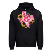 Black texas map breast cancer Urban Hoodie - CowGirlArtShop