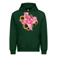Forest Green texas map breast cancer Urban Hoodie - CowGirlArtShop