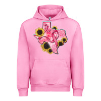 Fuchsia Pink texas map breast cancer Urban Hoodie - CowGirlArtShop