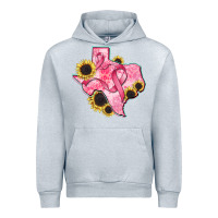 Heather Grey texas map breast cancer Urban Hoodie - CowGirlArtShop