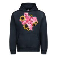 Navy texas map breast cancer Urban Hoodie - CowGirlArtShop