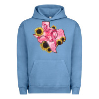 Pigment Pebble Blue texas map breast cancer Urban Hoodie - CowGirlArtShop