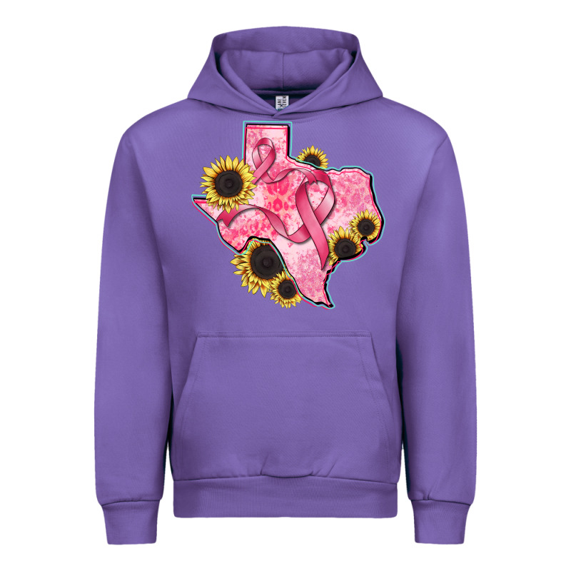Texas Map Breast Cancer Urban Hoodie by CowGirlArtShop | Teevron