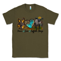 Army Green Peace Love Suffolk Sheep Classic Tee - LillyAllenDesigns