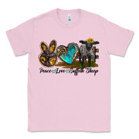 Bubblegum Pink Peace Love Suffolk Sheep Classic Tee - LillyAllenDesigns