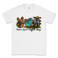 White Peace Love Suffolk Sheep Classic Tee - LillyAllenDesigns
