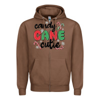 Chestnut candy cane cutie Zipper Hoodie - MaliasSmallBusiness