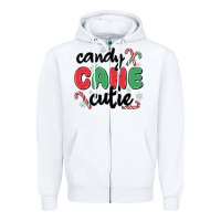 White candy cane cutie Zipper Hoodie - MaliasSmallBusiness