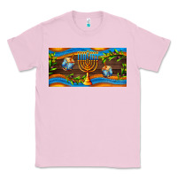 Bubblegum Pink hanukkah with candlestick Classic Tee - AdoDesignShop