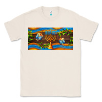 Natural hanukkah with candlestick Classic Tee - AdoDesignShop