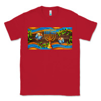 Red hanukkah with candlestick Classic Tee - AdoDesignShop
