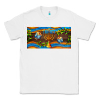White hanukkah with candlestick Classic Tee - AdoDesignShop