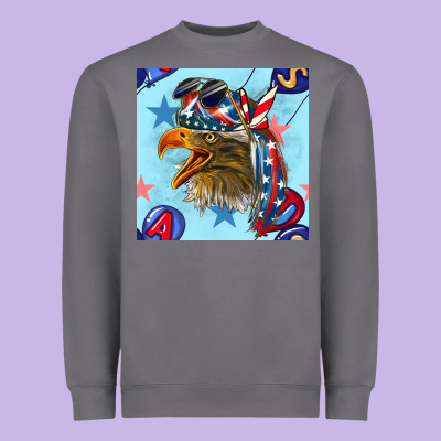 Mullet Eagle With Balloon Seamless Pattern Heavyweight Sweatshirt Designed By Bundleandbundleshop