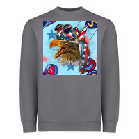 Storm mullet eagle with balloon seamless pattern Heavyweight Sweatshirt - BundleAndBundleShop