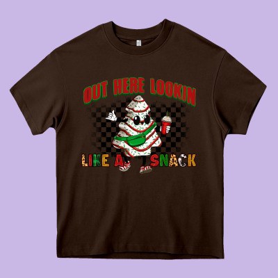 Out Here Lookin Like A Snack Heavy Core Tee Designed By Zillion Design Studio