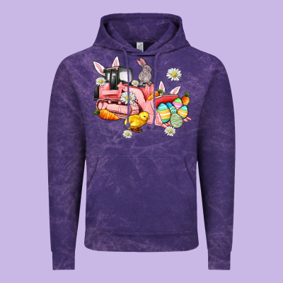 Easter Excavator Vintage Hoodie Designed By Adodesignshop