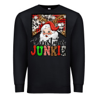 Black Christmas junkie Santa Claus Premium Sweatshirt - Jasminsmagicworld