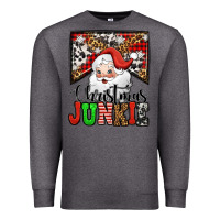 Charcoal Heather Christmas junkie Santa Claus Premium Sweatshirt - Jasminsmagicworld