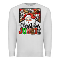 Dove Grey Christmas junkie Santa Claus Premium Sweatshirt - Jasminsmagicworld