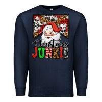 Navy Christmas junkie Santa Claus Premium Sweatshirt - Jasminsmagicworld