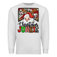 Oatmeal Heather Christmas junkie Santa Claus Premium Sweatshirt - Jasminsmagicworld