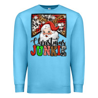 Ocean Blue Christmas junkie Santa Claus Premium Sweatshirt - Jasminsmagicworld