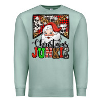 Seafoam Christmas junkie Santa Claus Premium Sweatshirt - Jasminsmagicworld