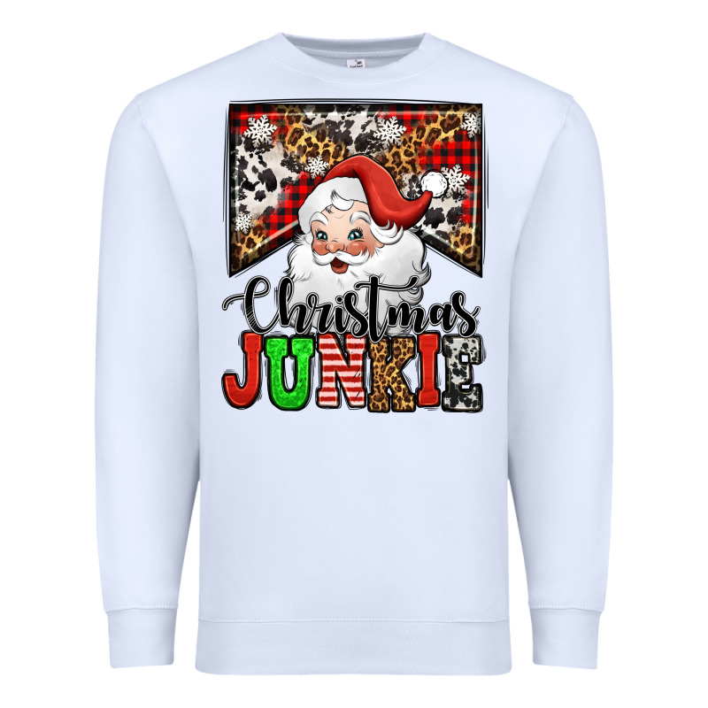 Christmas Junkie Santa Claus Premium Sweatshirt by Jasminsmagicworld | Teevron