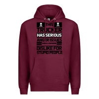 Burgundy TRUCKER Premium Hoodie - Bettercallsaul