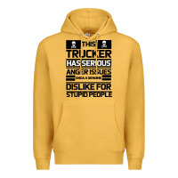 Mustard TRUCKER Premium Hoodie - Bettercallsaul